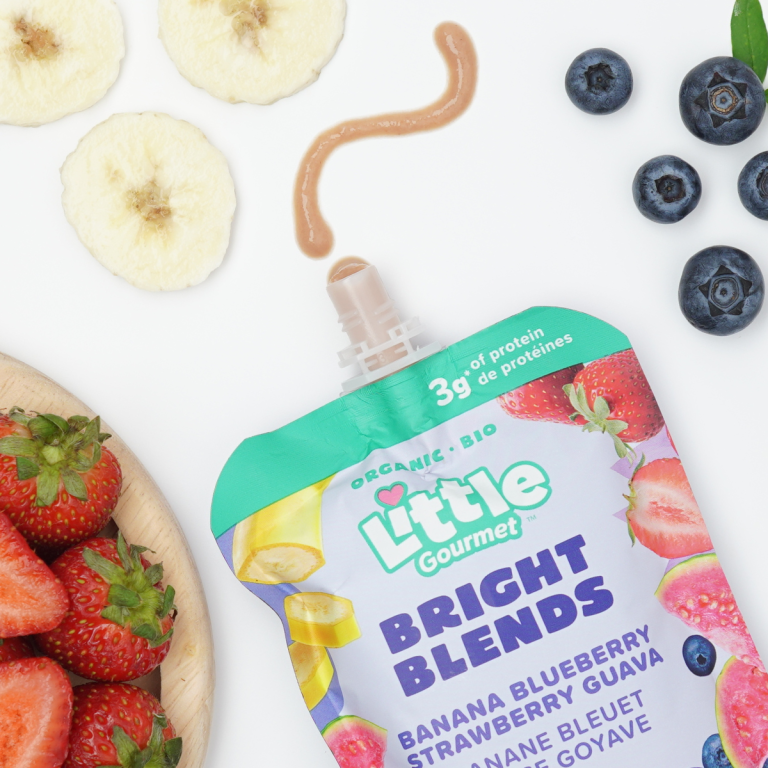 Bright Blends Banana Blueberry Strawberry Guava (tone down strawberries)