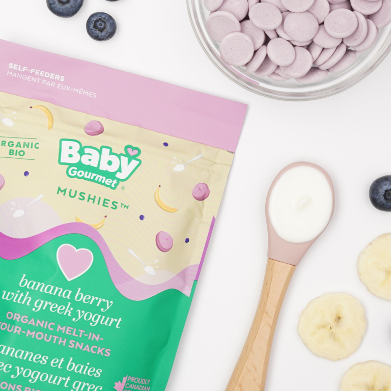 Mushies Banana Berry with Greek Yogurt